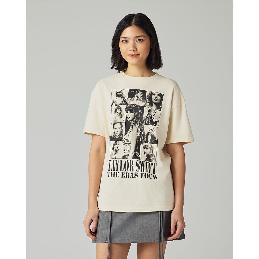 TAYLOR SWIFT THE ERAS Tour Through LA Tee Shirt Size L 100% Cotton
